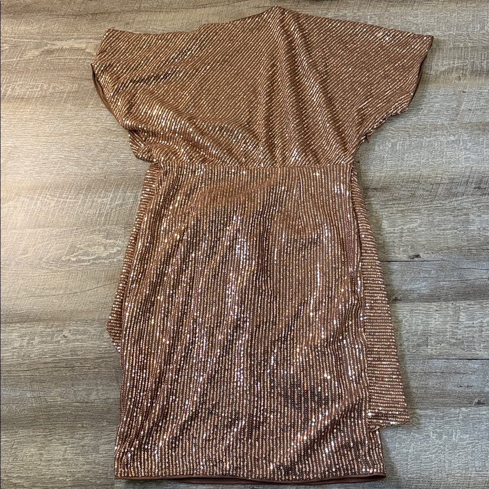 Grace Karin One Shoulder Sequin Dress - Bronze - Picture 5 of 6
